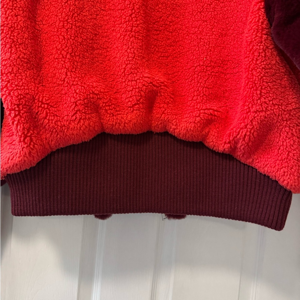 UGG Red and Burgundy Faux Fur Jacket - Picture 9 of 15